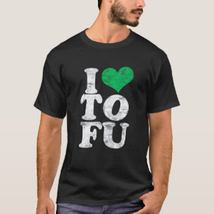 Camiseta Eu Amo Tofu Herbívoro Eu Adoro Tofu Amor Vegano Em