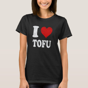 Camiseta Eu Amo Tofu Vegano Vegetariano Vintage