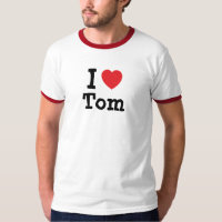 Eu amo Tom personalizado personalizado de coração