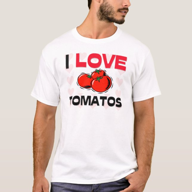 Camiseta Eu amo tomates (Frente)