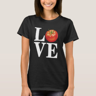 Camiseta Eu Amo Tomates Fazendeiro Engraçado Jardim de Legu