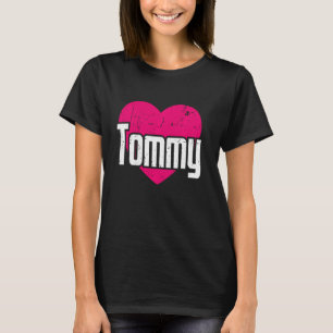 Camiseta Eu Amo Tommy Cute Primeiro Nome Eu Corto Tommy