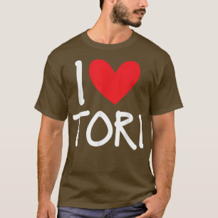 Camiseta Eu Amo Tori Name Personalan Mulher Personalizada B