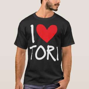Camiseta Eu Amo Tori Name Personalan Mulher Personalizada B
