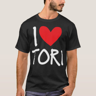 Camiseta Eu Amo Tori Name Personalan Mulher Personalizada B