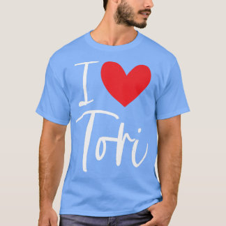 Camiseta Eu Amo Tori Name Personalizado Girl Woman Bff Frie