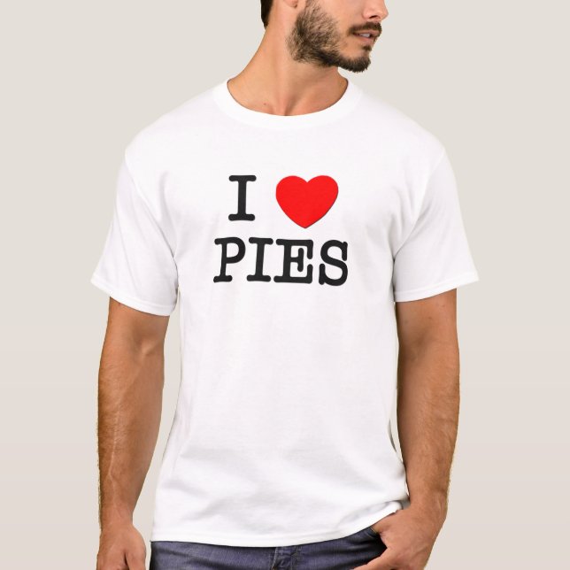 Camiseta Eu amo TORTAS (a comida) (Frente)