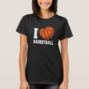Camiseta Eu Amo Treinador de Basquete Jogo Equipe Jogador