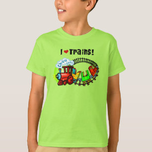 Camiseta Eu amo trens