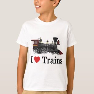 Camiseta Eu amo trens