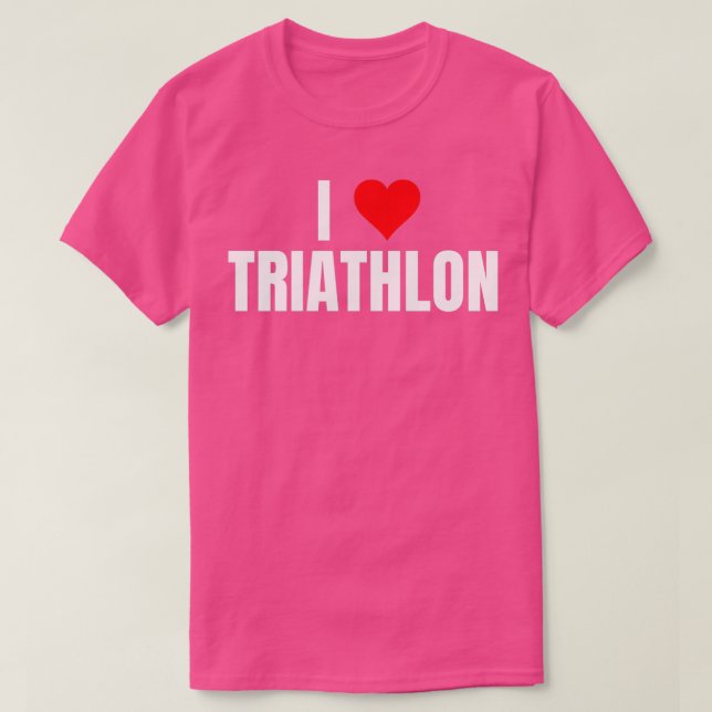 Camiseta Eu Amo Triathlon 5 (Frente do Design)
