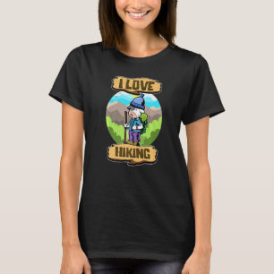 Camiseta Eu Amo Trilha Caminhante Animais Fofo Viajante Vac