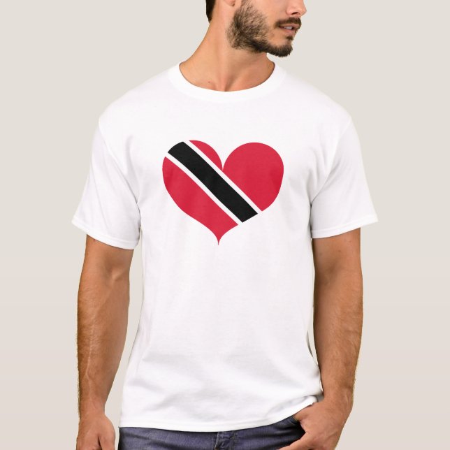 Camiseta Eu amo Trinidad e Tobago Flag (Frente)