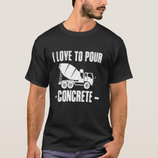 Camiseta Eu Amo Tripular Equipe De Trabalhadores De Concret