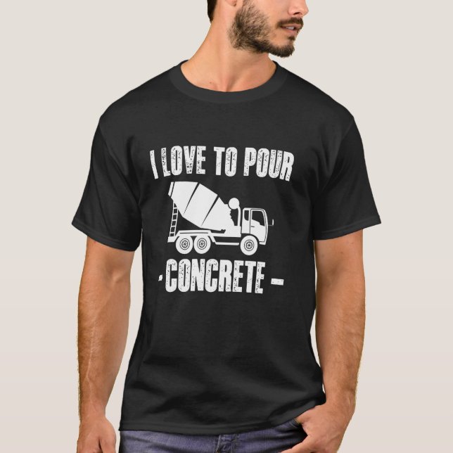 Camiseta Eu Amo Tripular Equipe De Trabalhadores De Concret (Frente)