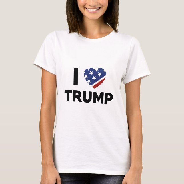 Camiseta Eu Amo Trump (Frente)