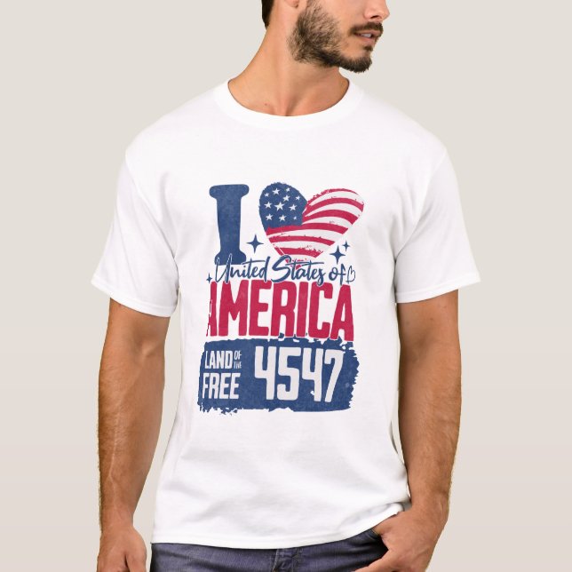 Camiseta Eu Amo Trump 4547 (Frente)