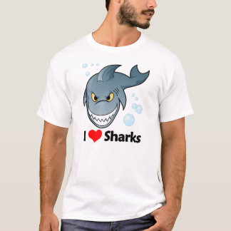 Camiseta Eu amo tubarões