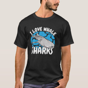 Camiseta Eu Amo Tubarões De Baleia Vigiando Marinho Animal