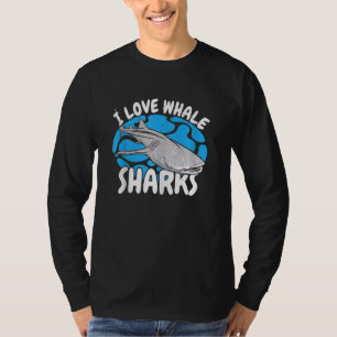 Camiseta Eu Amo Tubarões De Baleia Vigiando Marinho Animal