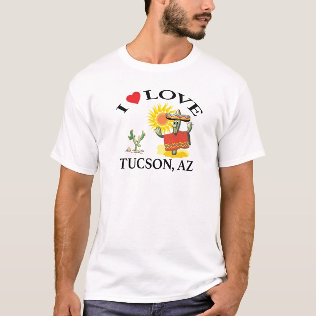 Camiseta Eu amo tucson, arizona (Frente)