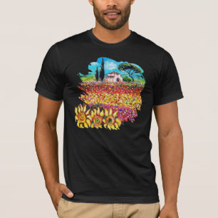 Camiseta EU AMO TUSCÂNCIA E FILHORES A paisagem da Toscana