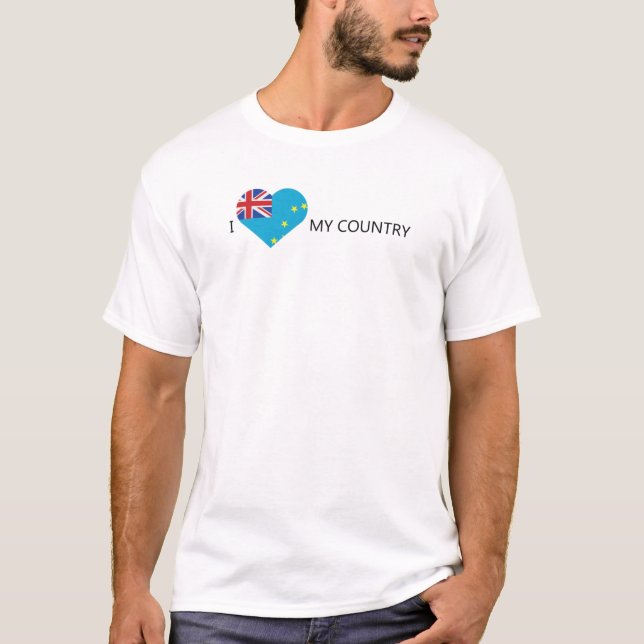Camiseta Eu Amo Tuvalu (Frente)