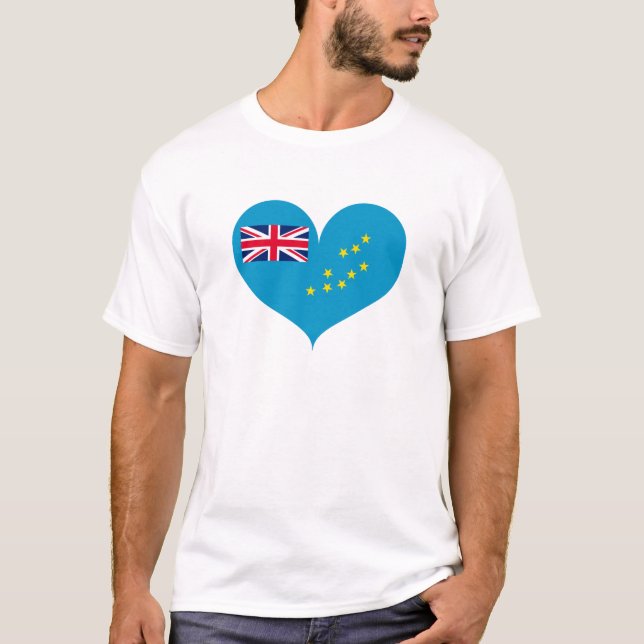 Camiseta Eu Amo Tuvalu Flag (Frente)
