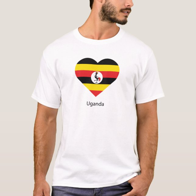 Camiseta Eu amo Uganda (Frente)