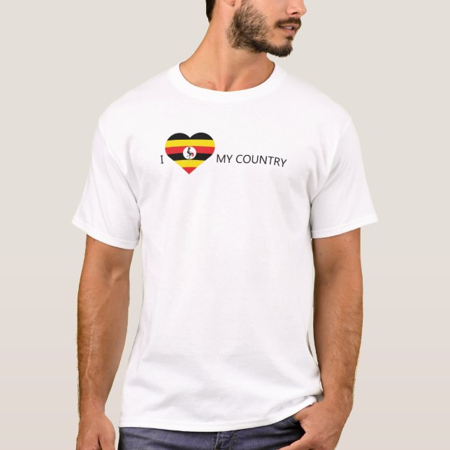 Camiseta Eu amo Uganda (Frente)