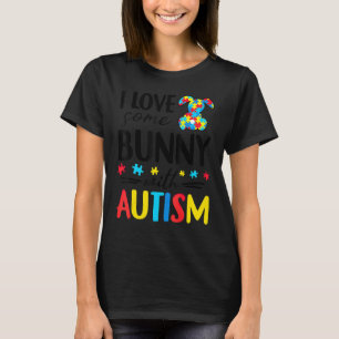 Camiseta Eu Amo um Coelho com Autismo Coelho Divertido Pásc