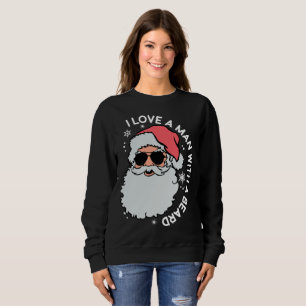 Camiseta Eu amo um homem com uma barba Papai noel Natal, Pa