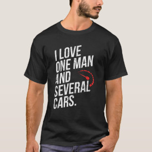 Camiseta Eu amo um homem e vários carros mecânicos Cara H