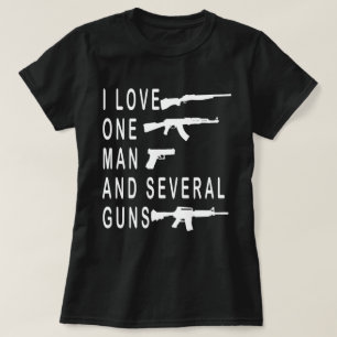 Camiseta Eu Amo Um Homem Várias Armas, Proprietário De Arma