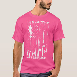 Camiseta Eu Amo Uma Mulher E Várias Pescarias Engraçadas