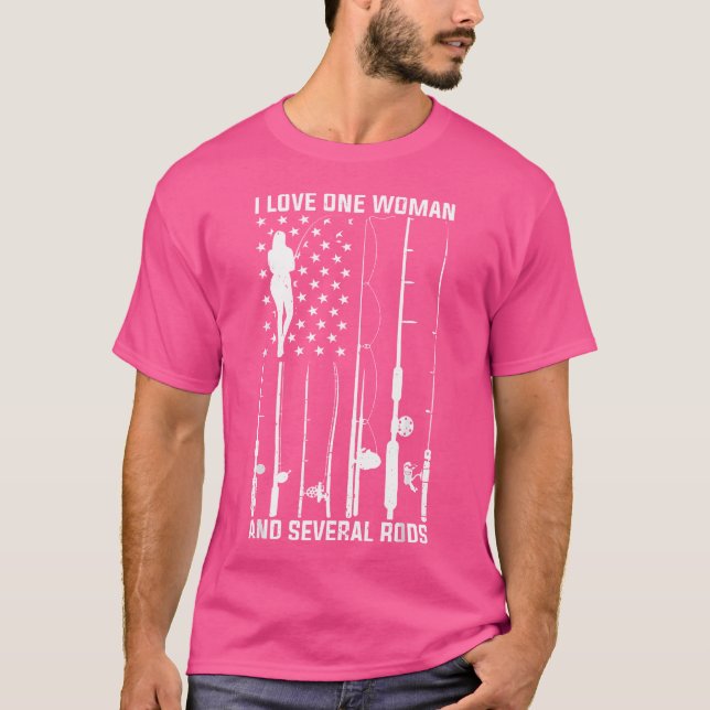 Camiseta Eu Amo Uma Mulher E Várias Pescarias Engraçadas (Frente)
