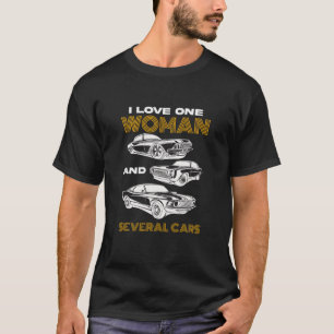 Camiseta Eu Amo Uma Mulher E Vários Automóveis Mecânicos