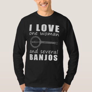 Camiseta Eu Amo Uma Mulher e Vários Banjos