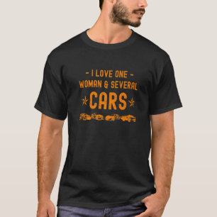 Camiseta Eu Amo Uma Mulher E Vários Carros Correndo