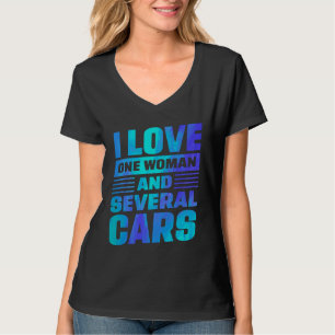 Camiseta Eu Amo Uma Mulher E Vários Carros Mecânico De Carr