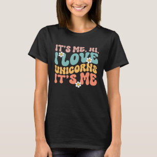 Camiseta Eu Amo Unicórnios Mulheres Cute Unicorn Para Rapar