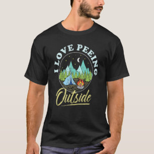Camiseta Eu Amo Urinar Atividade ao Ar Livre Camping