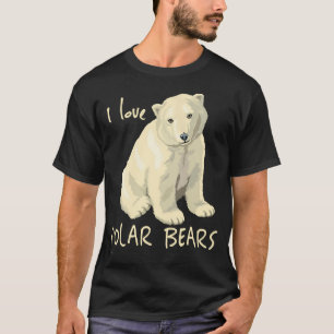 Camiseta Eu Amo Urso Ártico Polar Bears