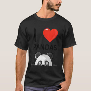 Camiseta Eu Amo Urso de Panda Gigante De Pandas