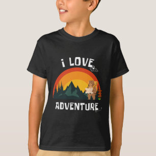 Camiseta Eu Amo Urso Explorador de Aventura - Mochileiro de