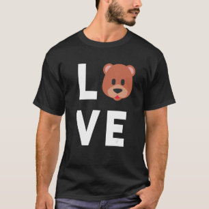 Camiseta Eu Amo Ursos Bonitos Ursos De Bebê Enfrentando Fil