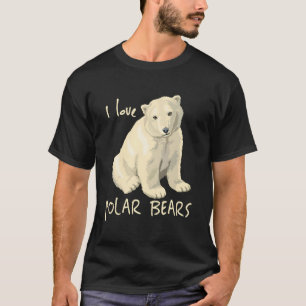 Camiseta Eu Amo Ursos Polares Ursos Árticos Amantes De Cami