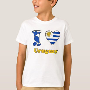 Camiseta Eu amo Uruguai