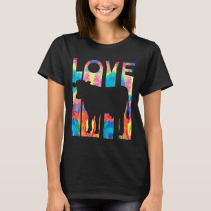 Camiseta Eu Amo Vacas Angustiado Vintage Fazenda de Vacas A