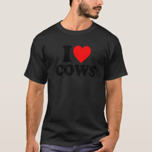 Camiseta Eu Amo Vacas Eu Adoro Vacas Agricultura Vaca